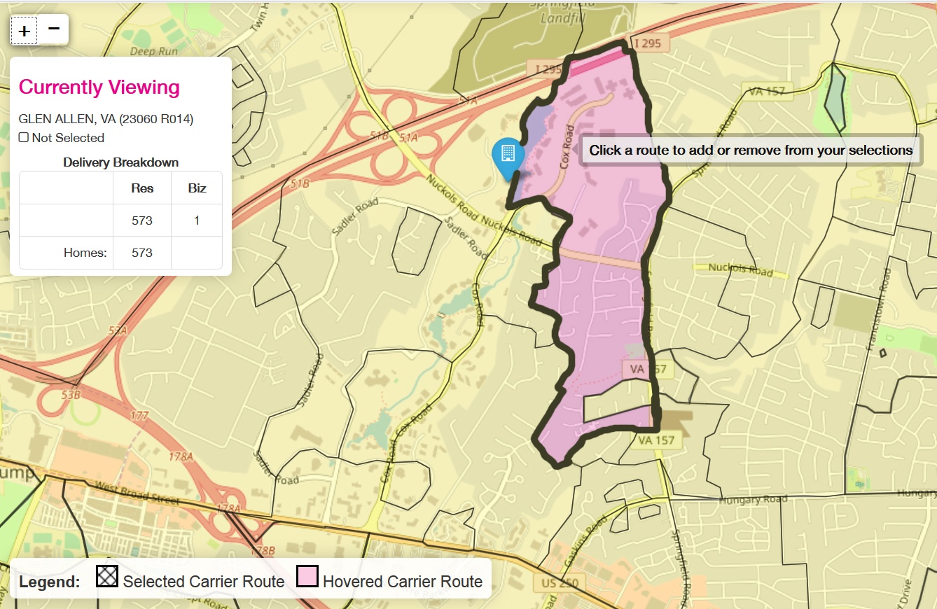 Carrier Routes By Zip Code Map Software