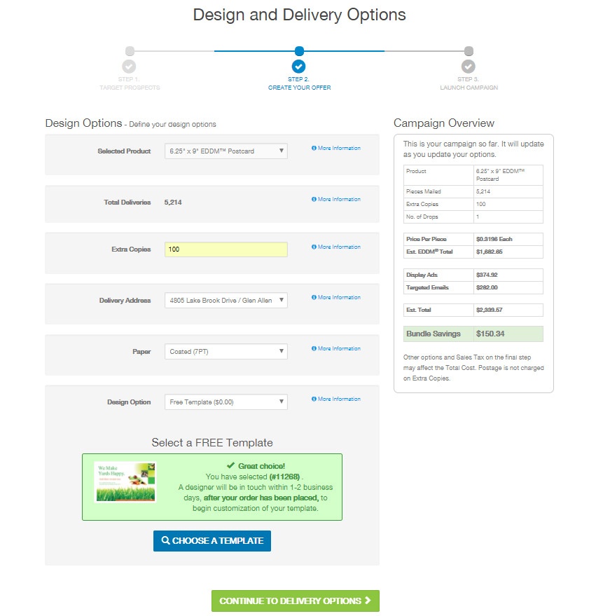 Every door direct mail coupon code